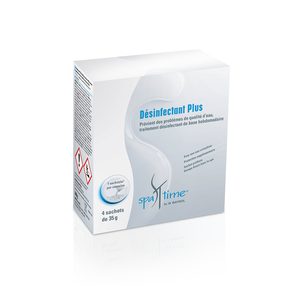 Désinfectant Plus SpaTime - élimine les chloramines et prévient des problèmes d'eau - Bayrol | Planète spa